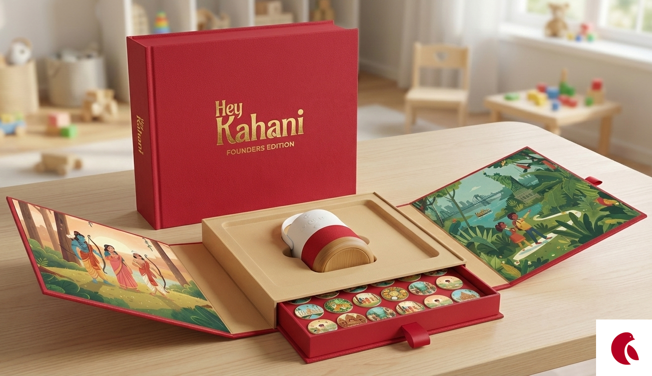 Limited Founder's Edition: Kahani Player (Gulab Red Edition) with 20 Original Stories in Exclusive Packaging